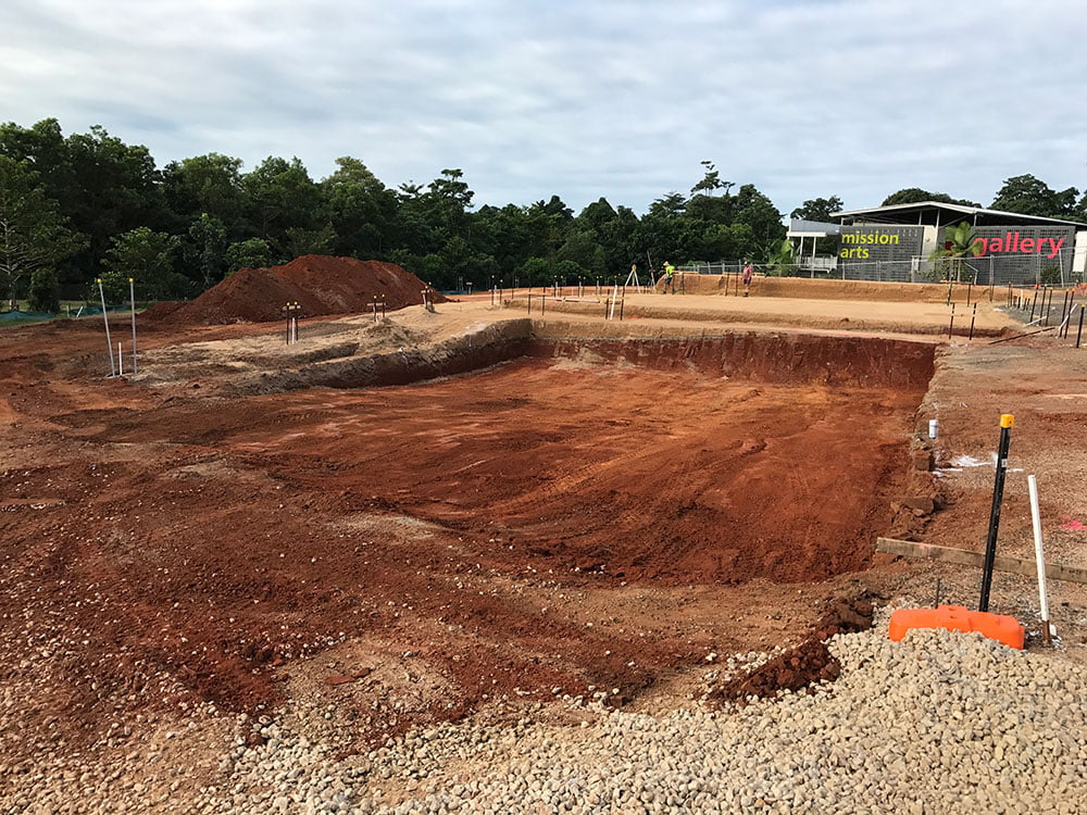 Commercial swimming pool construction