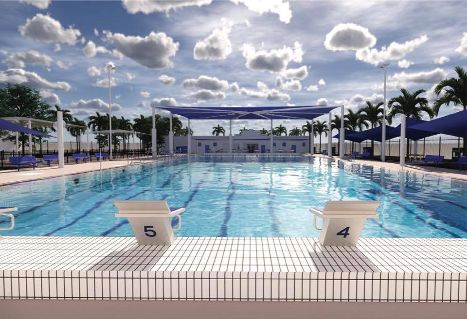 Commercial olympic swimming pool